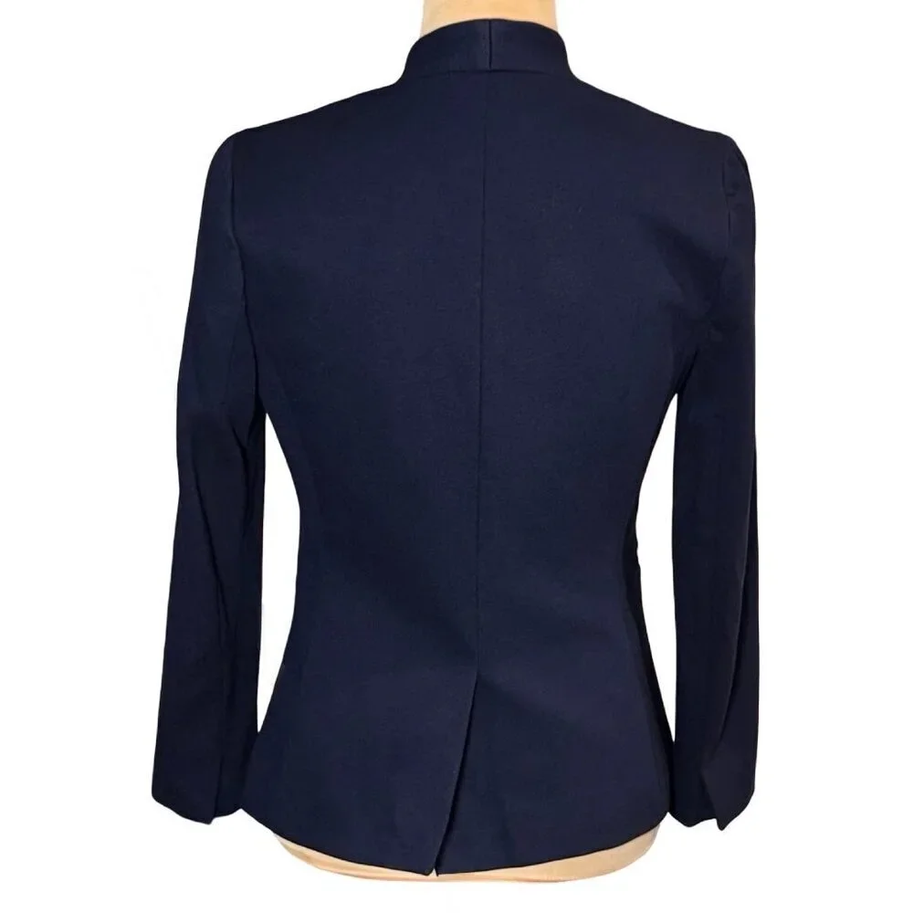 J Crew 365 Going Out Navy Stretch Twill Blazer Sz XS Career Professional Preppy